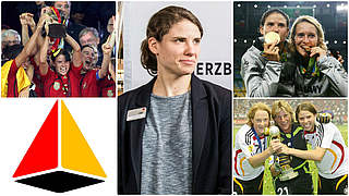 Zuversichtlich: Annike Krahn blickt der Karriere nach der Karriere entgegen © GettyImages/Collage DFB