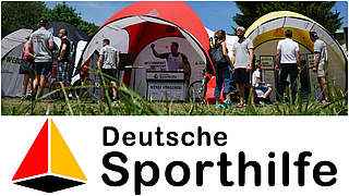 Vor Ort: Die Deutsche Sporthilfe präsentiert sich beim Länderspiel in Nürnberg © Deutsche Sporthilfe