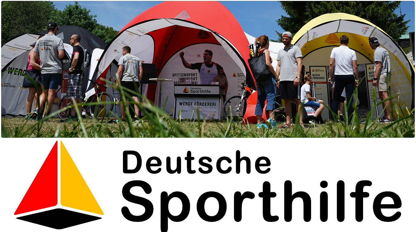 Vor Ort: Die Deutsche Sporthilfe präsentiert sich beim Länderspiel in Nürnberg © Deutsche Sporthilfe