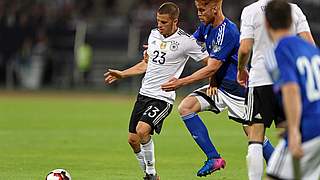 Demme made his DFB debut against San Marino on Saturday.  © GES/Marvin Ibo Guengoer