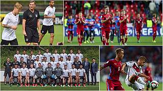 Das erste Gruppenspiel: Die deutsche U 21 startet gegen Tschechien in die EM © Getty Images/DFB Collage DFB