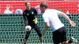 Gegen Australien zwischen den deutschen Pfosten: der Leverkusener Keeper Bernd Leno © GES/Markus Gilliar