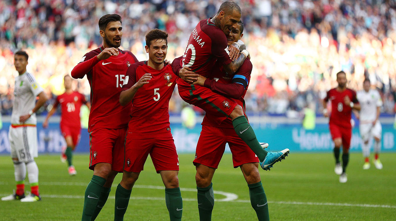 Jubel nach dem 1:0: Ricardo Quaresma bringt Portugal in Führung © 2017 Getty Images