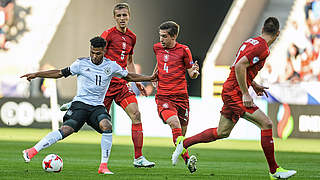 Trifft zum 2:0 für Deutschland: der quirlige Serge Gnabry © Â©SPORTSFILE