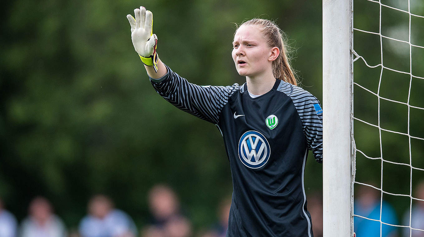 Feierte mit Wolfsburg II zehn Siege in Serie: VfL-Torhüterin Manon Klett © 2017 Getty Images