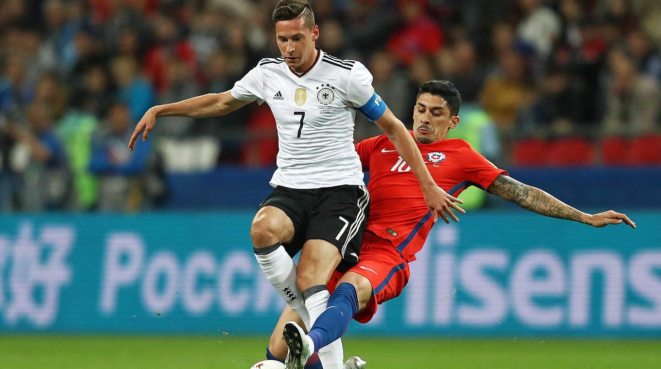 Kapitän Draxler (l.): "Müssen uns vor einer Mannschaft wie Chile nicht verstecken" © 2017 Getty Images