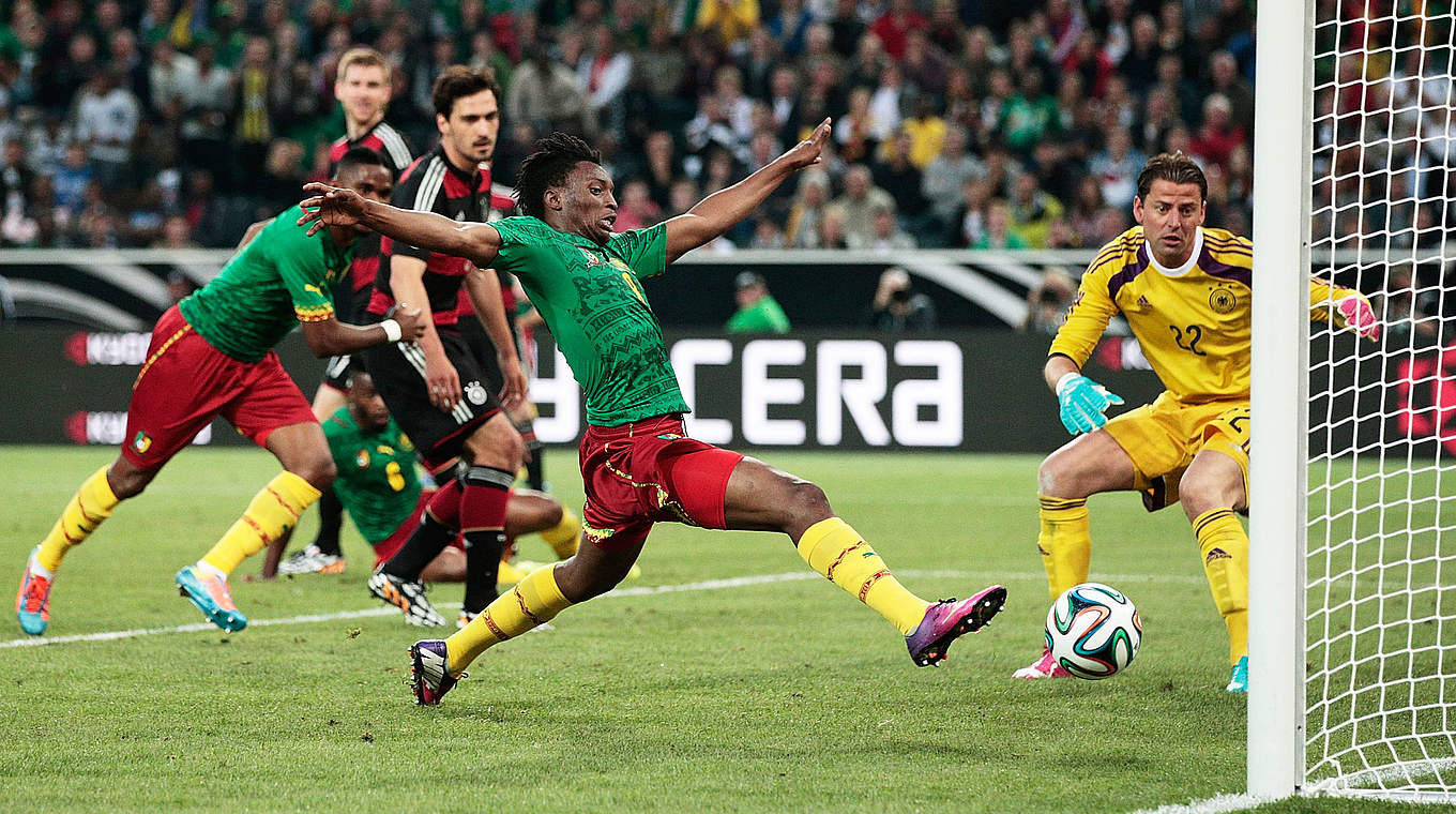 Erstes Kameruner Tor gegen Deutschland: Eto'o (l.) trifft 2014 gegen Weidenfeller (r.) © 2014 Getty Images