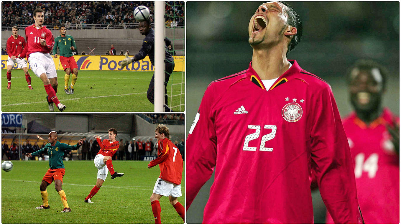 K&K treffen 2004 für Deutschland: Klose und Kuranyi sorgen fürs 3:0 gegen Kamerun © 