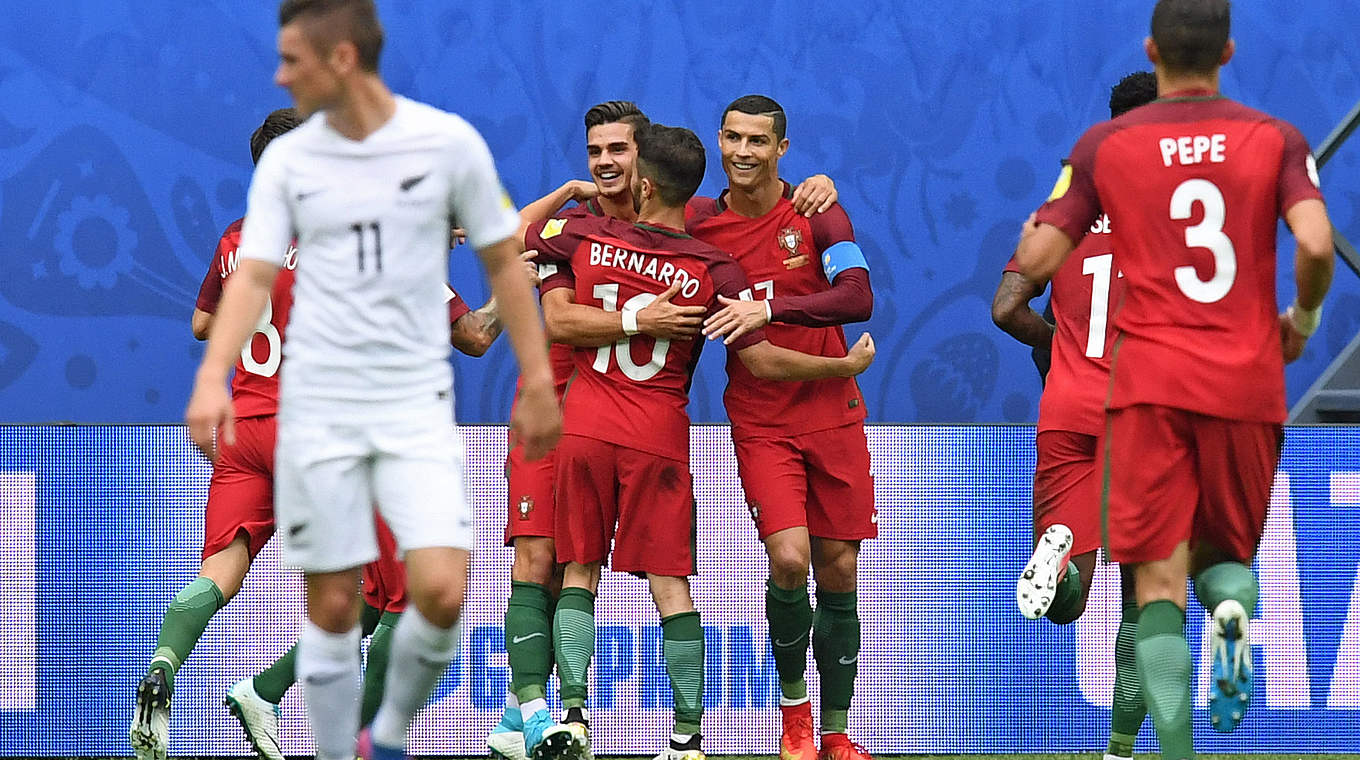 Als Gruppensieger weiter: Europameister Portugal um Superstar Cristiano Ronaldo © AFP/Getty Images