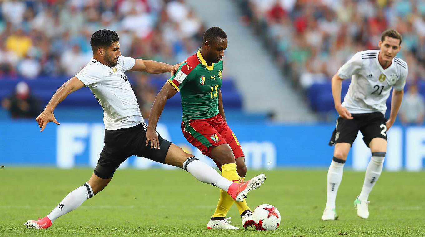 Emre Can up against Cameroon's Sebastien Siani  © 2017 Getty Images