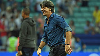 Joachim Löw is the first Germany coach to reach 100 victories © PATRIK STOLLARZ/AFP/Getty Images