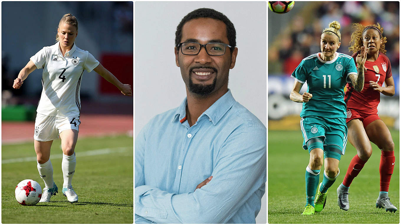 Cacau über Leonie Maier (l.): "Sie hat bereits eine große Karriere hingelegt" © Getty Images/imago/Collage DFB