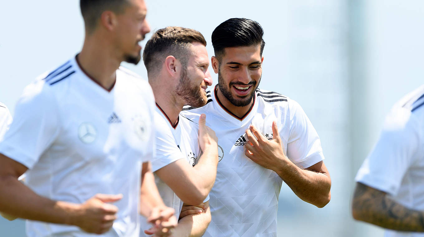 Two of the more experienced players in the Confed Cup squad: Can (r.) and Mustafi.  © GES/Marvin Ibo GÃ¼ngÃ¶r