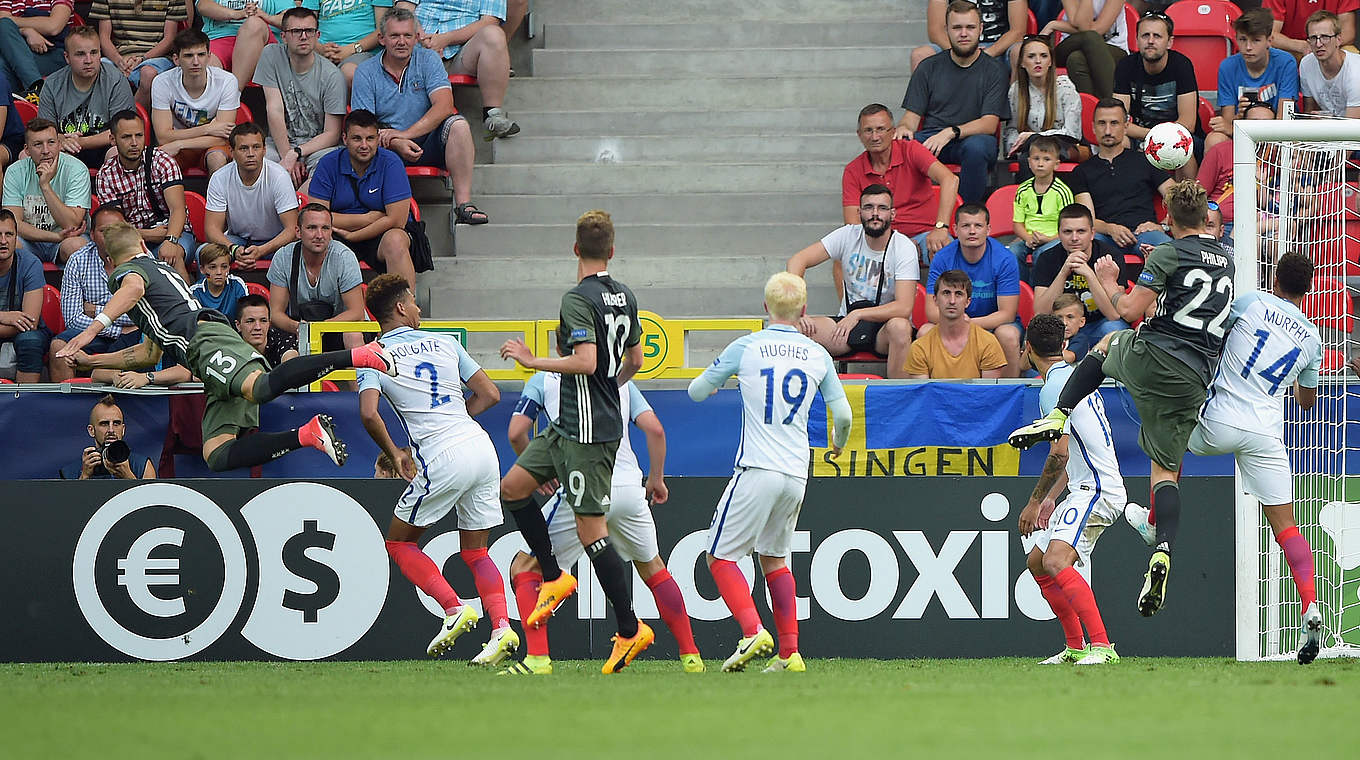 Felix Platte scored the equaliser moments after coming on for his Germany debut © 2017 UEFA