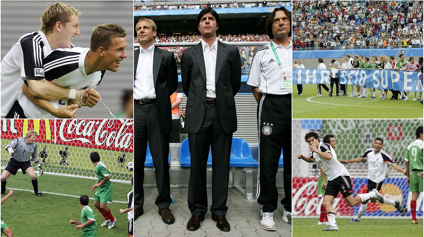 Sieben Tore in Leipzig: Das DFB-Team wird zu Hause Dritter beim Confed Cup 2005  © Getty Images/Collage DFB