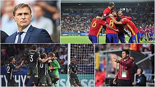 Das fünfte Aufeinandertreffen bei einer EM - erstmals im Finale: Deutschland vs. Spanien © Getty Images/Collage DFB