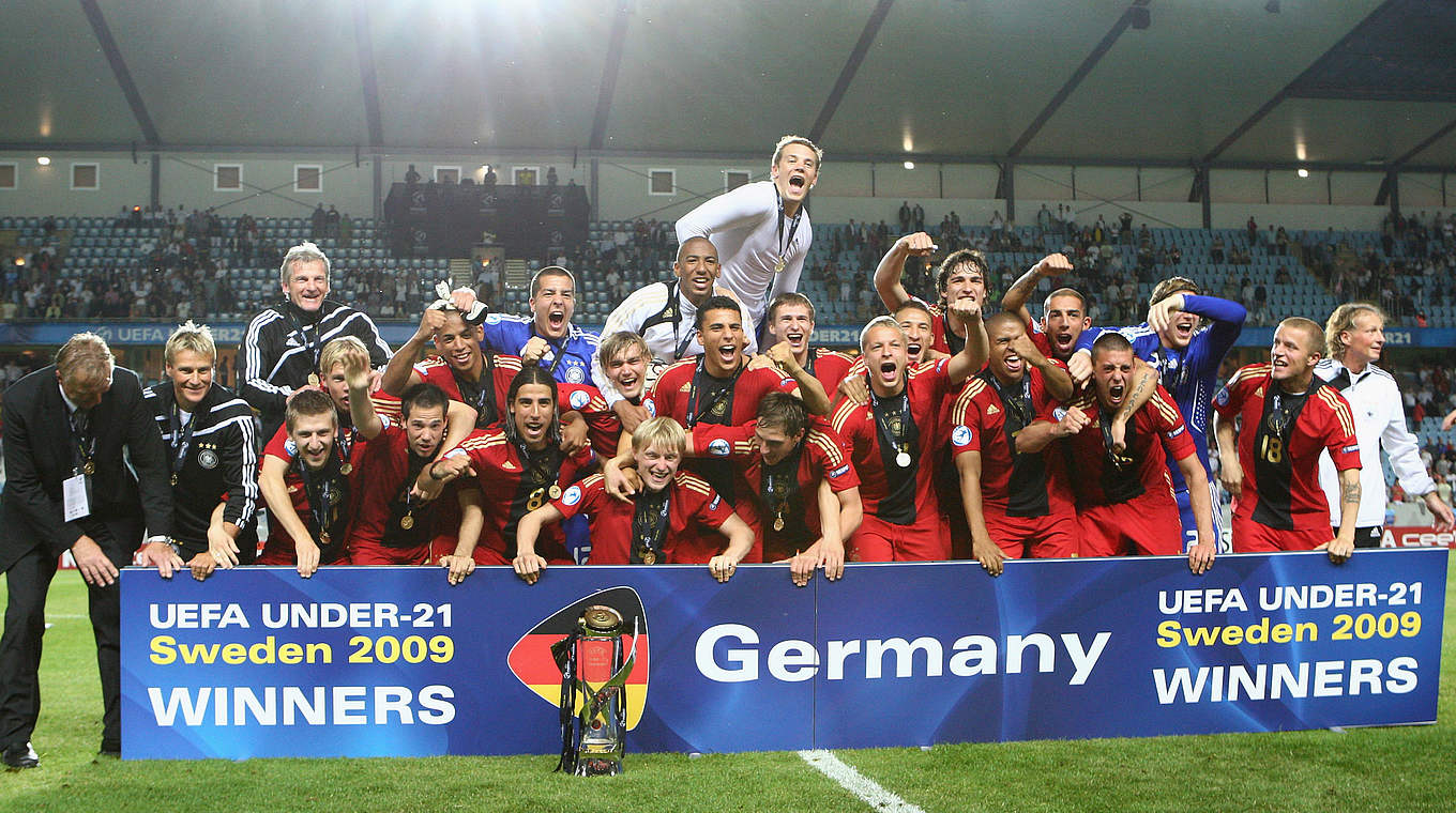 Fünf U 21-Europameister werden 2014 auch Weltmeister: die DFB-Auswahl 2009 © 2009 Getty Images
