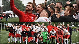 Debüt in der höchsten U 17-Spielklasse: die Junioren von Bezirksligist Eimsbütteler TV © Eimsbütteler TV/Collage DFB