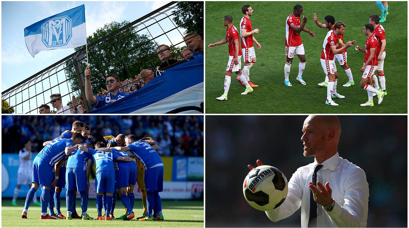 Aufsteiger SV Meppen testet gegen den FC Utrecht: FCU-Trainer Erik ten Hag (r.u.) © Getty Images/Collage DFB