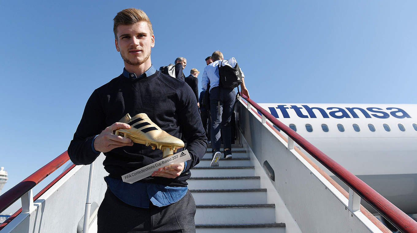 Drei Tore beim Confed-Cup-Gewinn in Russland: Timo Werner mit dem Goldenen Schuh © GES/Markus Gilliar