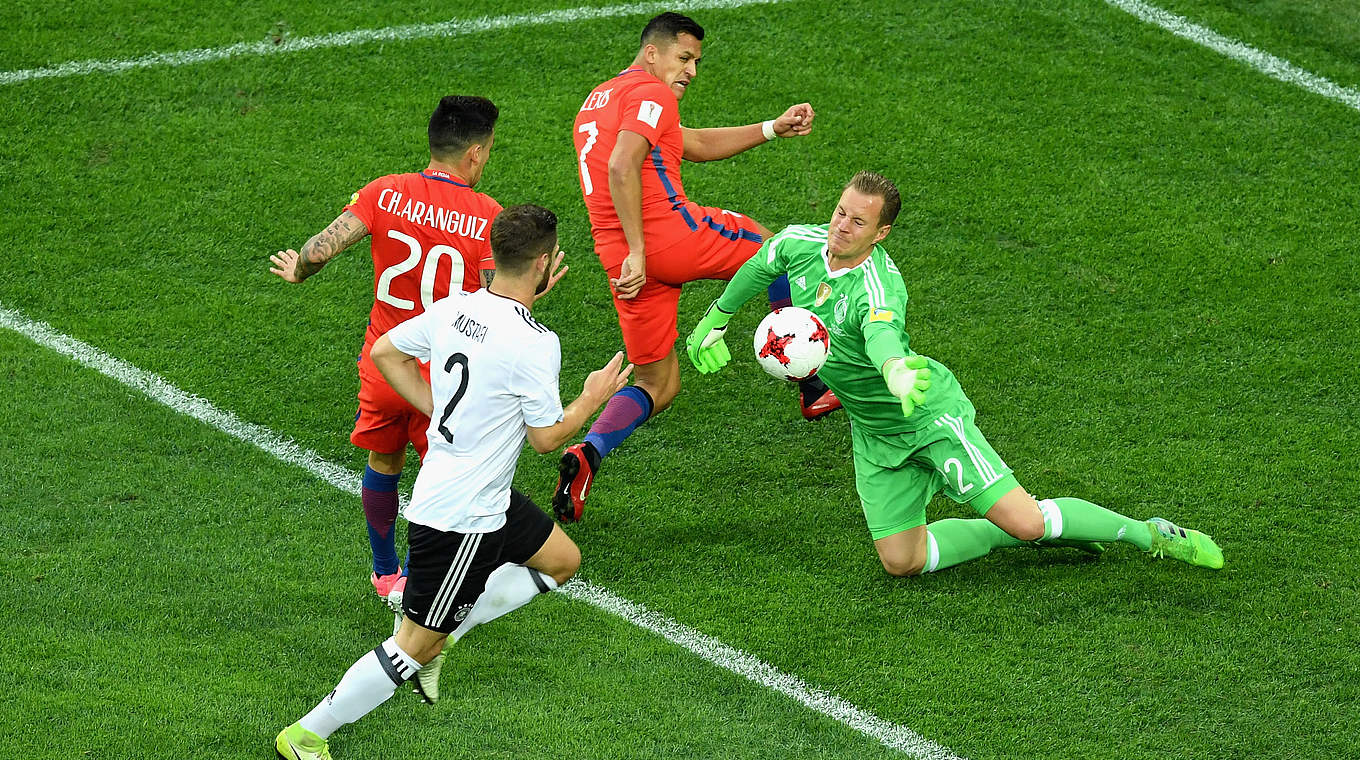 Starker Rückhalt: Marc-Andre ter Stegen (r.) hielt im Finale alle acht Schüsse auf sein Tor © 2017 Getty Images