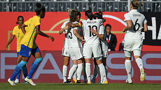 Starker Auftritt im Hardtwaldstadion: Die DFB-Frauen besiegen Brasilien © 2017 Getty Images