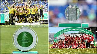 Wollen in ihren Ligen die Titel verteidigen: Borussia Dortmund und Bayern München © Getty Images/Collage DFB