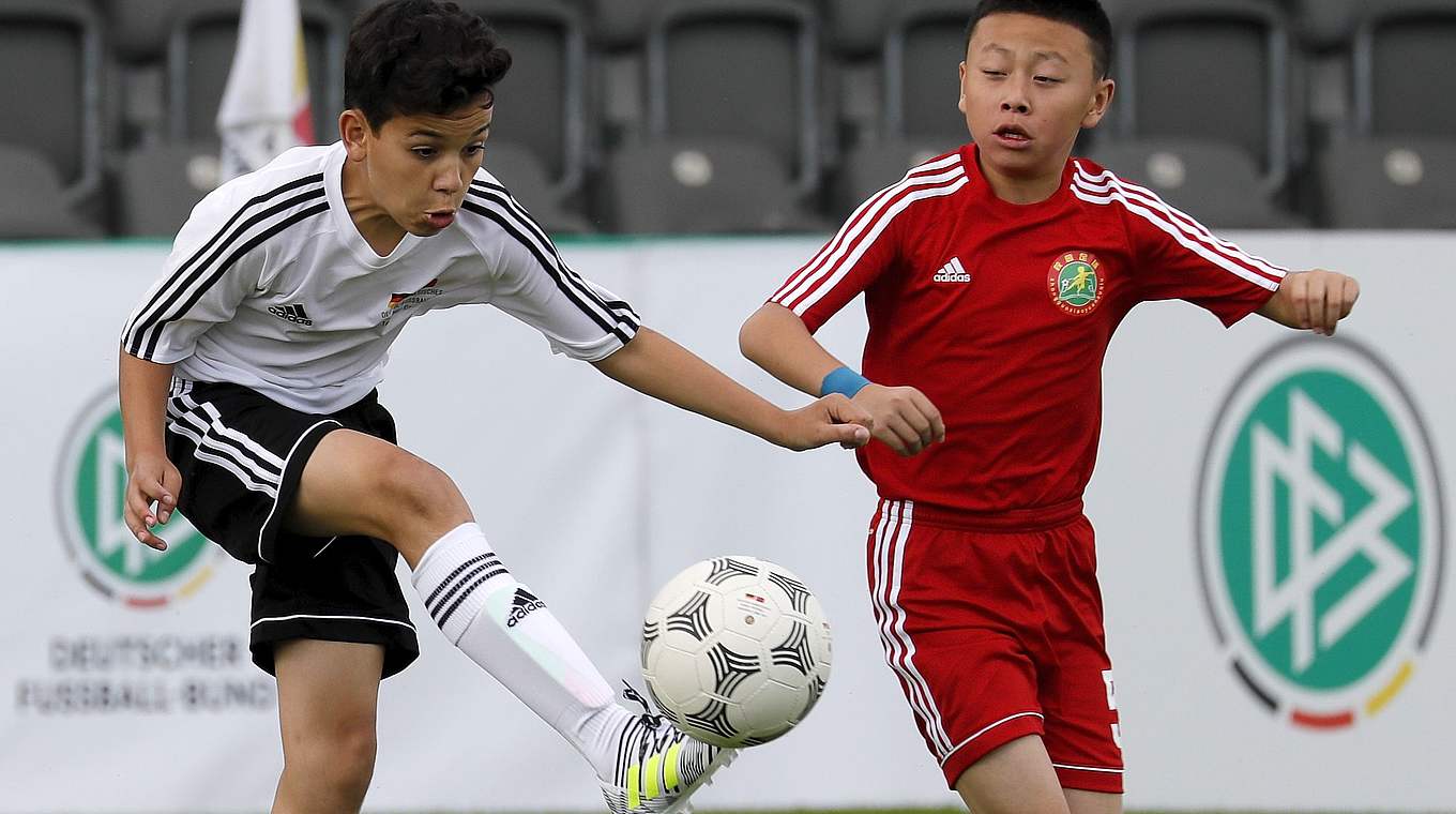 Testspiel zwischen einer deutschen und chinesischen U 12-Mannschaft. © Getty Images
