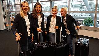 Nach der Ankunft in den Niederlanden: Vorfreude bei den DFB-Frauen © DFB