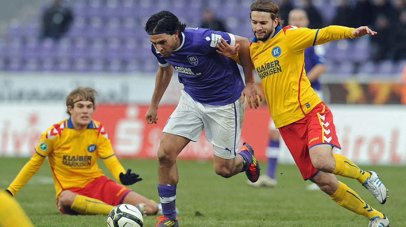 Letztes Duell im Januar 2013: Karlsruhe siegt in Osnabrück © 2013 Getty Images