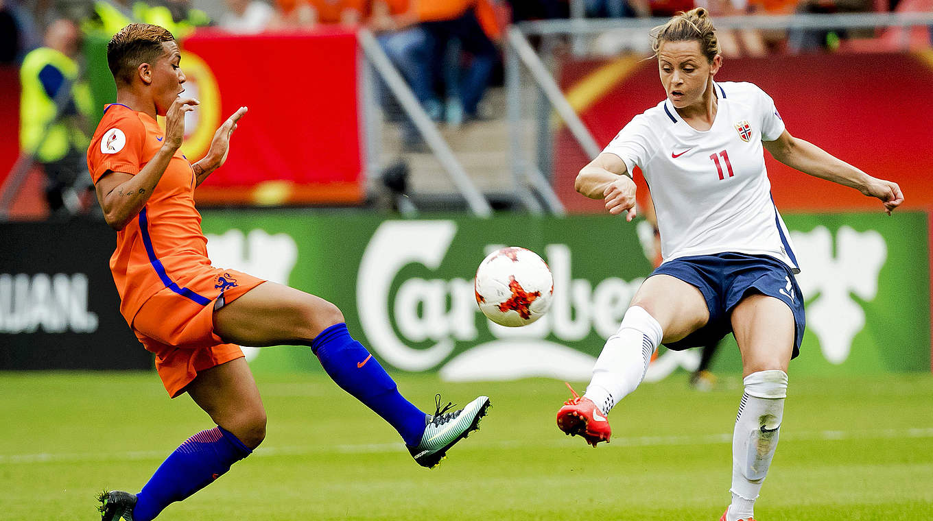 Matchwinnerin: Shanice van de Sanden (l.) schießt die Niederlande zum Sieg © 2017 Getty Images