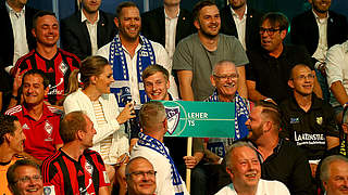 Highlight of the DFB Pokal draw were the Leher fans in the football museum in Dortmund.  © 