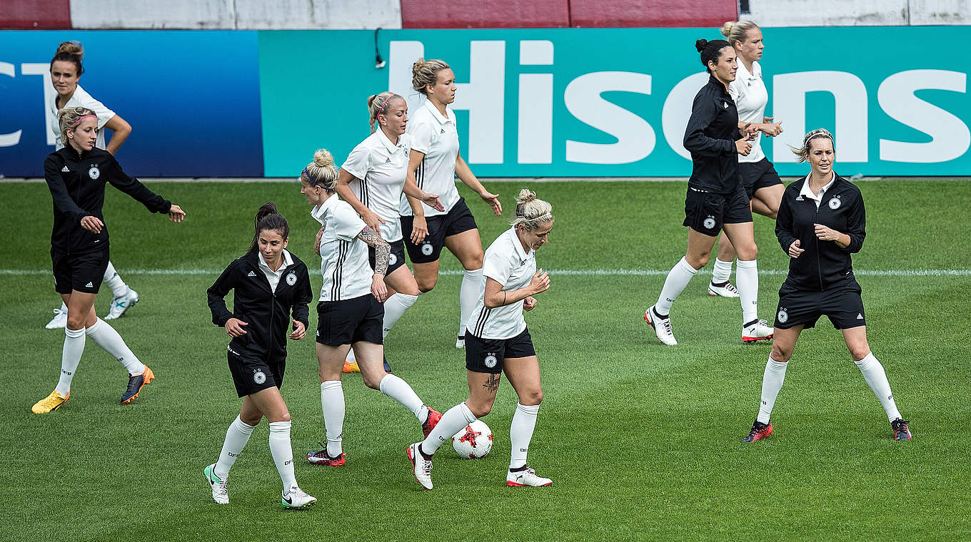 Optimistisch in das Duell mit Dänemark: die deutsche Frauen-Nationalmannschaft © 2017 Getty Images