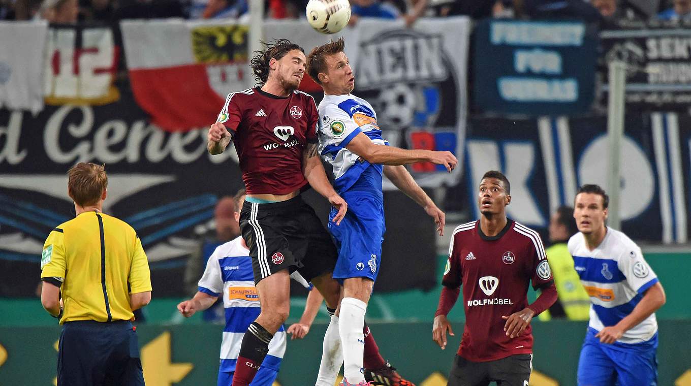 First round clash in 2014: MSV Duisburg beat 1. FC Nürnberg 1-0 © imago/Team 2