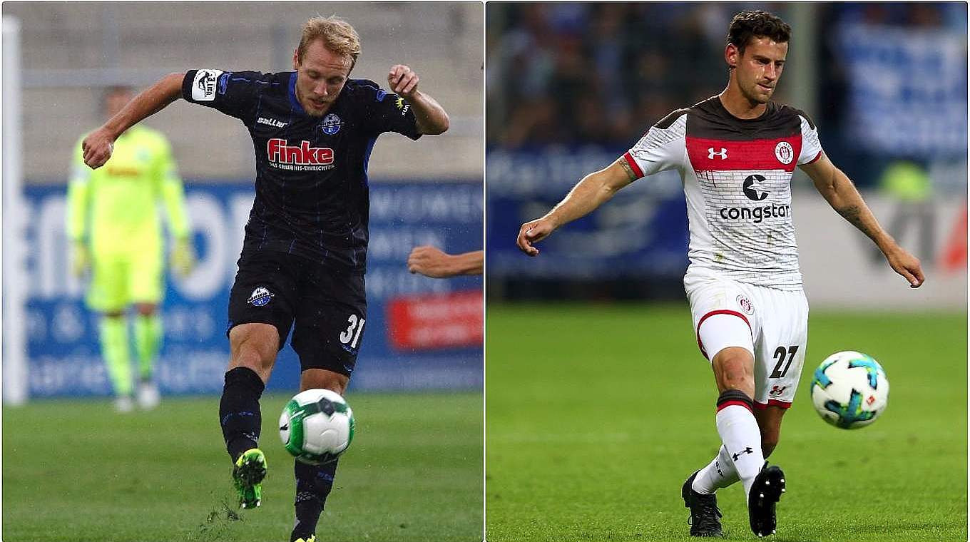 Paderborn's Zolinski (left) and St. Pauli's Kalla (right) may be the stars of the clash © 