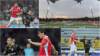 Schon 2008 beim Eröffnungsspiel der 3. Liga dabei: Erfurt gegen Dresden © GettyImages/DFB Collage