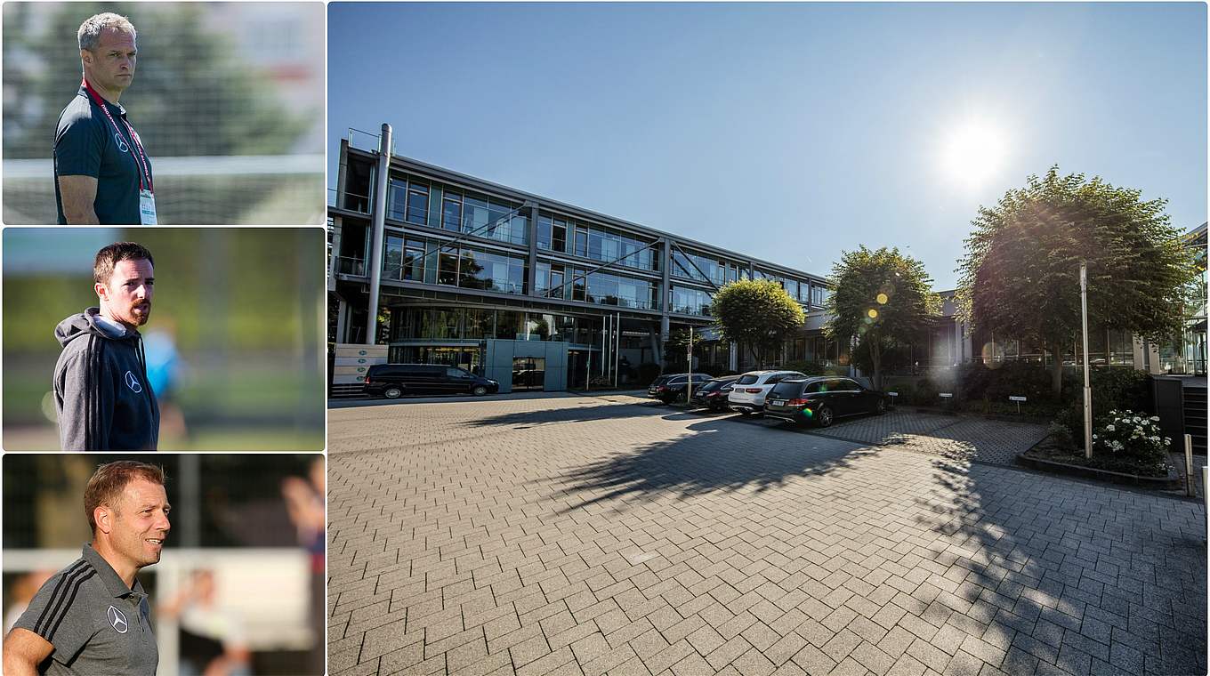 Bei der Tagung in Frankfurt vertreten: die U-Trainer Wück, Schönweitz und Kramer (v.o.) © Getty Images/Collage DFB