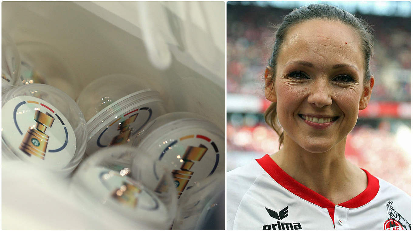 32 balls, 16 ties: Carolin Kebekus will be doing the secound round DFB Pokal draw © 