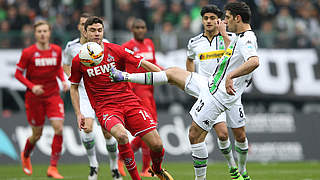 Derby am Rhein: Jonas Hector und Köln sind zu Gast bei Lars Stindl (v.) in Gladbach © 2016 Getty Images