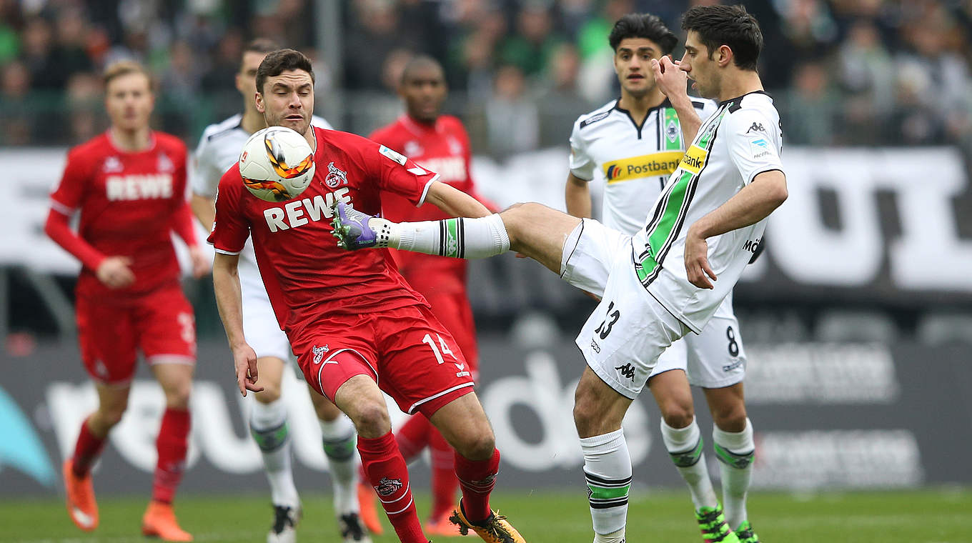 Derby am Rhein: Jonas Hector und Köln sind zu Gast bei Lars Stindl (v.) in Gladbach © 2016 Getty Images