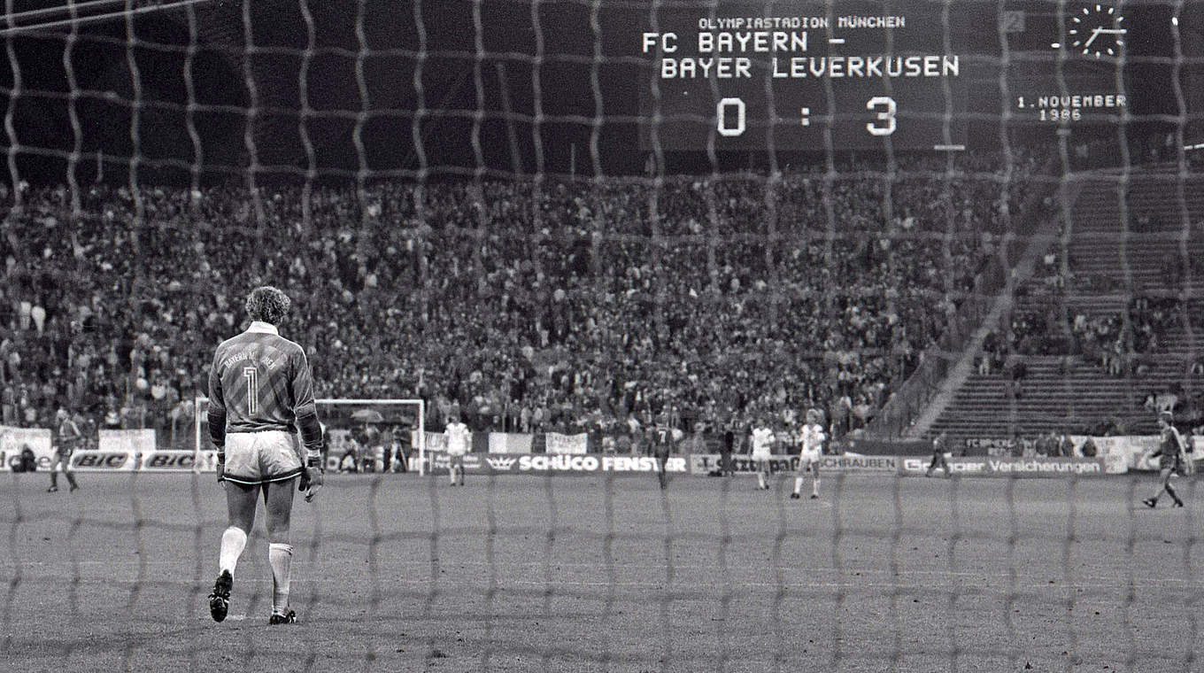 Der höchste Auswärtssieg: Leverkusen siegt 1986 im Münchner Olympiastadion mit 3:0 © imago sportfotodienst