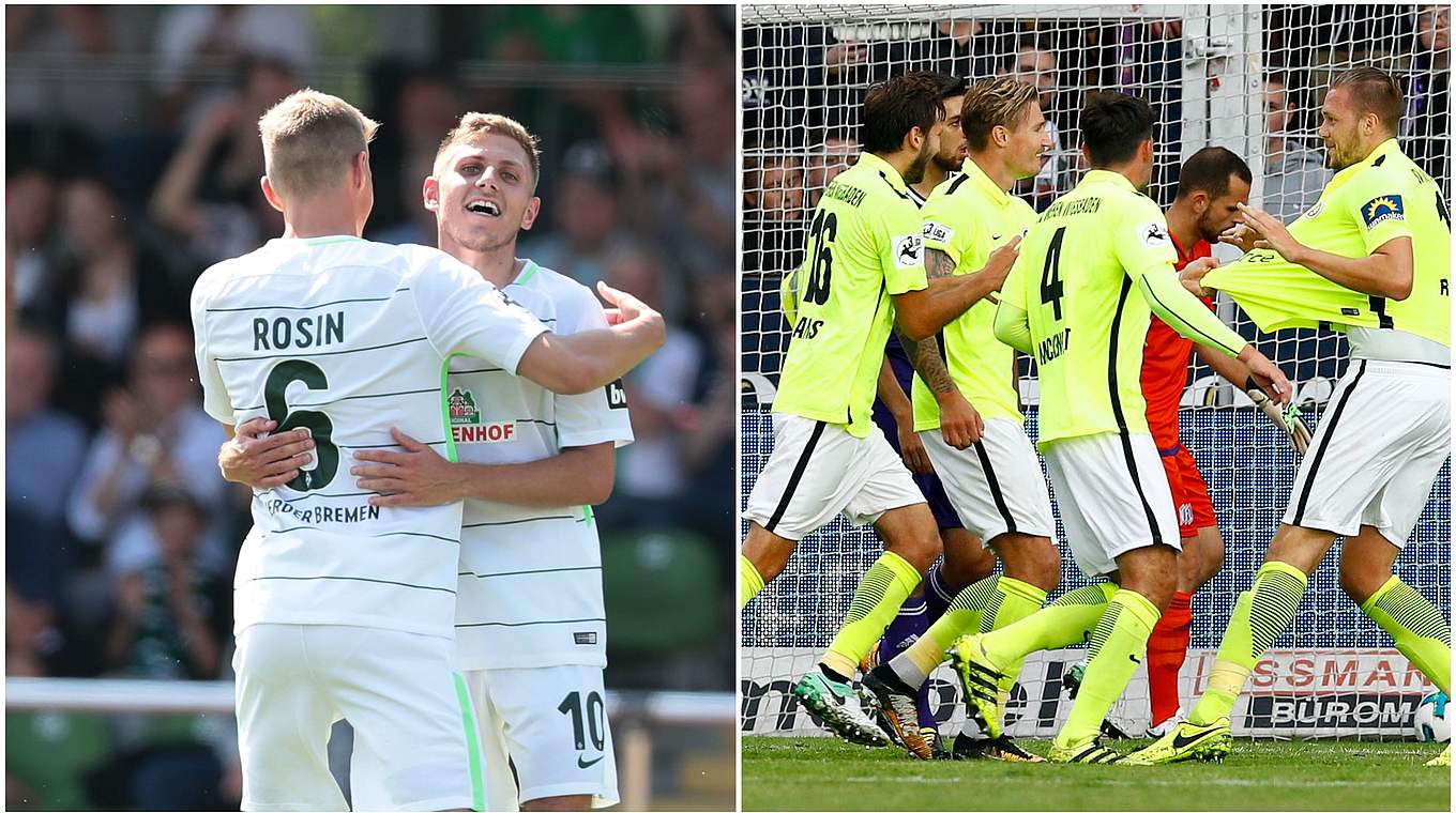 Das unerwartete Spitzenspiel: Werder Bremens U 23 trifft auf SV Wehen Wiesbaden © Getty Images/Collage DFB