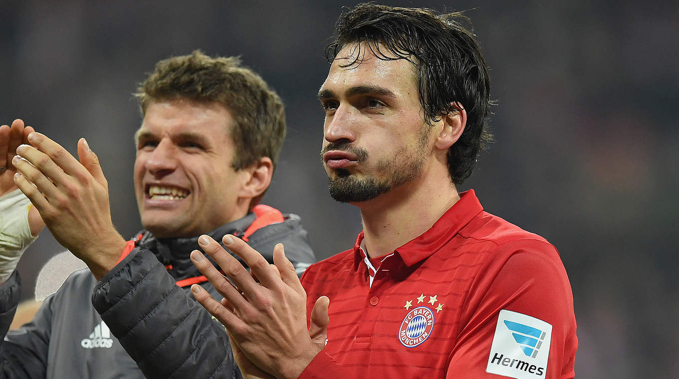 Steht gegen Leverkusen vor seinem 150. Bundesligasieg: Bayern-Star Mats Hummels (r.) © 2016 Getty Images