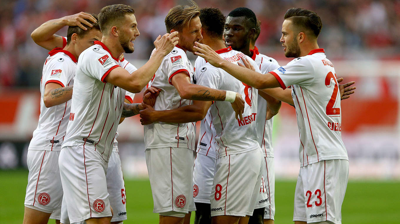 Erster Heimsieg der Saison: Fortuna Düsseldorf © 2017 Getty Images