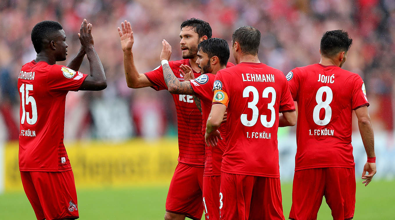 Am Ende gewinnen die Rheinländer hoch verdient 5:0 (2:0) gegen die Gastgeber aus Bremerhaven © 2017 Bongarts/Getty Images