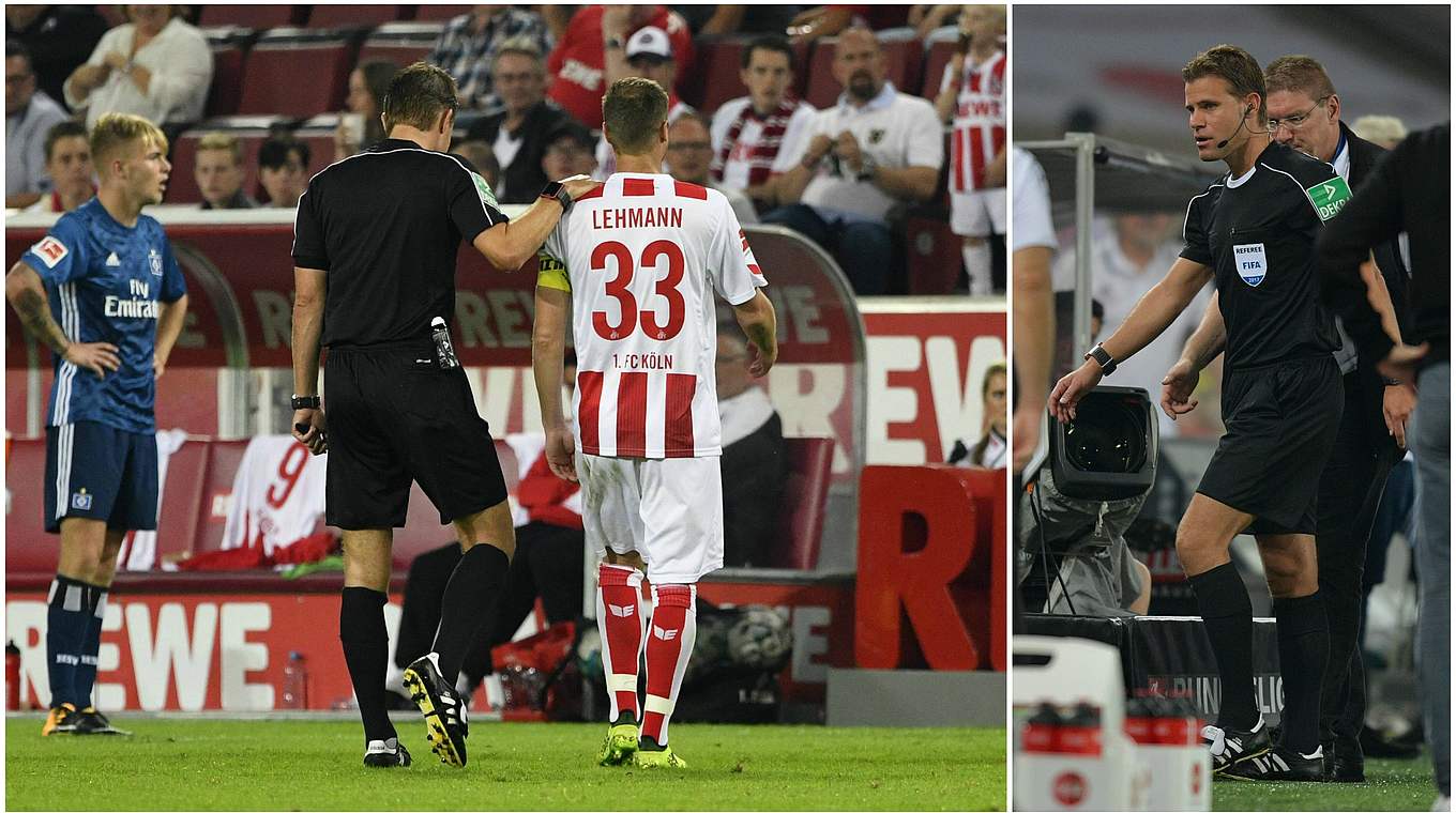 Ungewolltes Arbeitsende: Schiedsrichter Dr. Felix Brych muss verletzt vom Feld © Getty Images/imago/Collage DFB