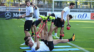 Gute Laune in Stuttgart: beim Training des Weltmeisters © GES/Markus Gilliar