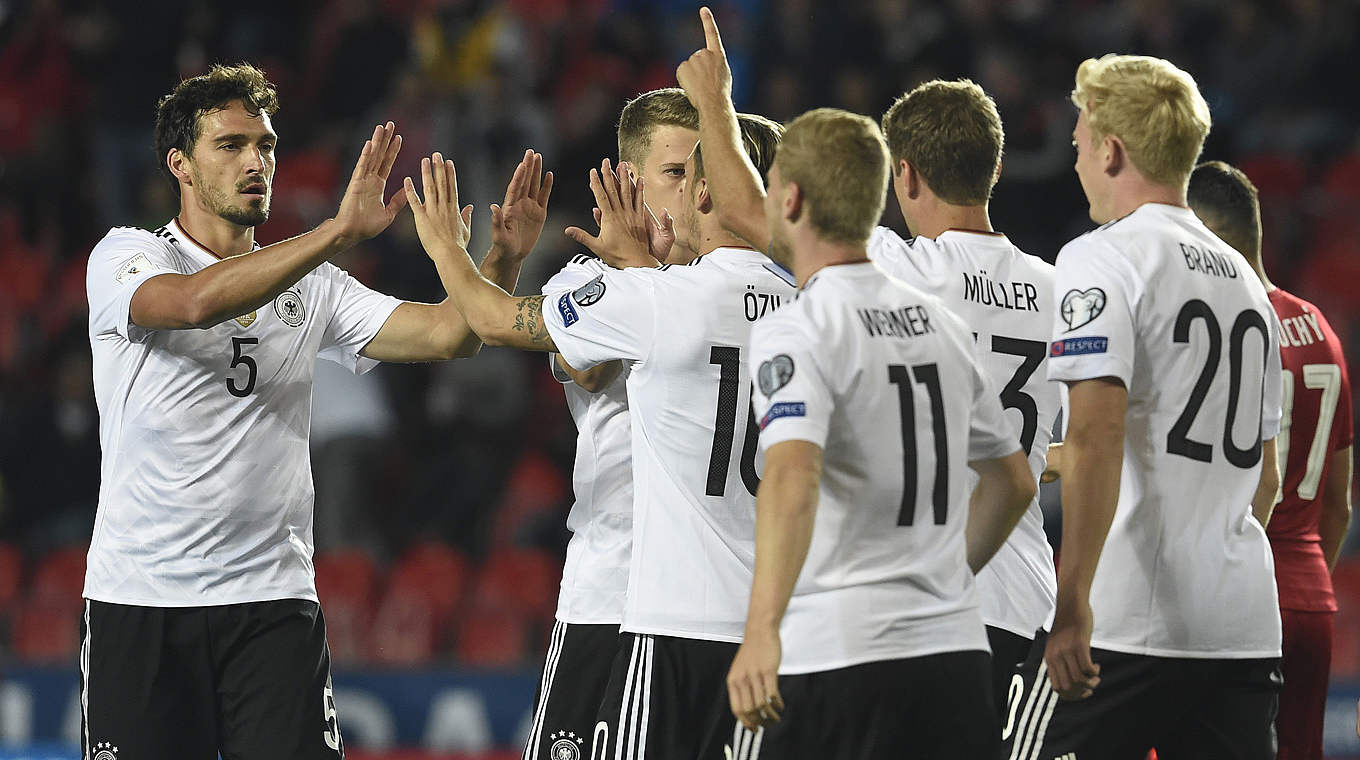 Die Mannschaft celebrates Timo Werner's early opener. © This content is subject to copyright.