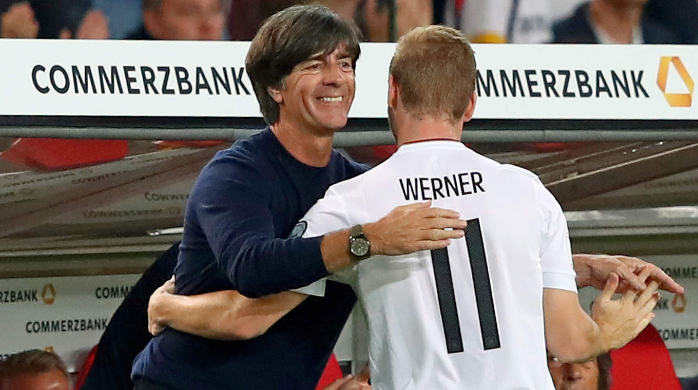 Löw (left) on Werner: "He big causes problems for his opponents" © 2017 Getty Images