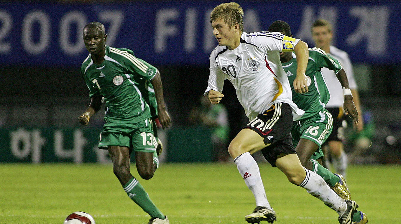 Bei der U 17-WM 2007 "Spieler des Turniers": der heutige Weltmeister Toni Kroos (Nr. 10) © 2007 Getty Images